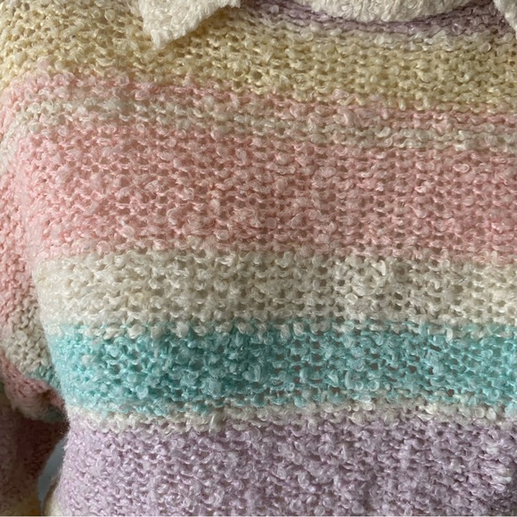 v i n t a g e :: Dreamy Pastel Striped Slouchy Knit Sweater - Picture 13 of 15